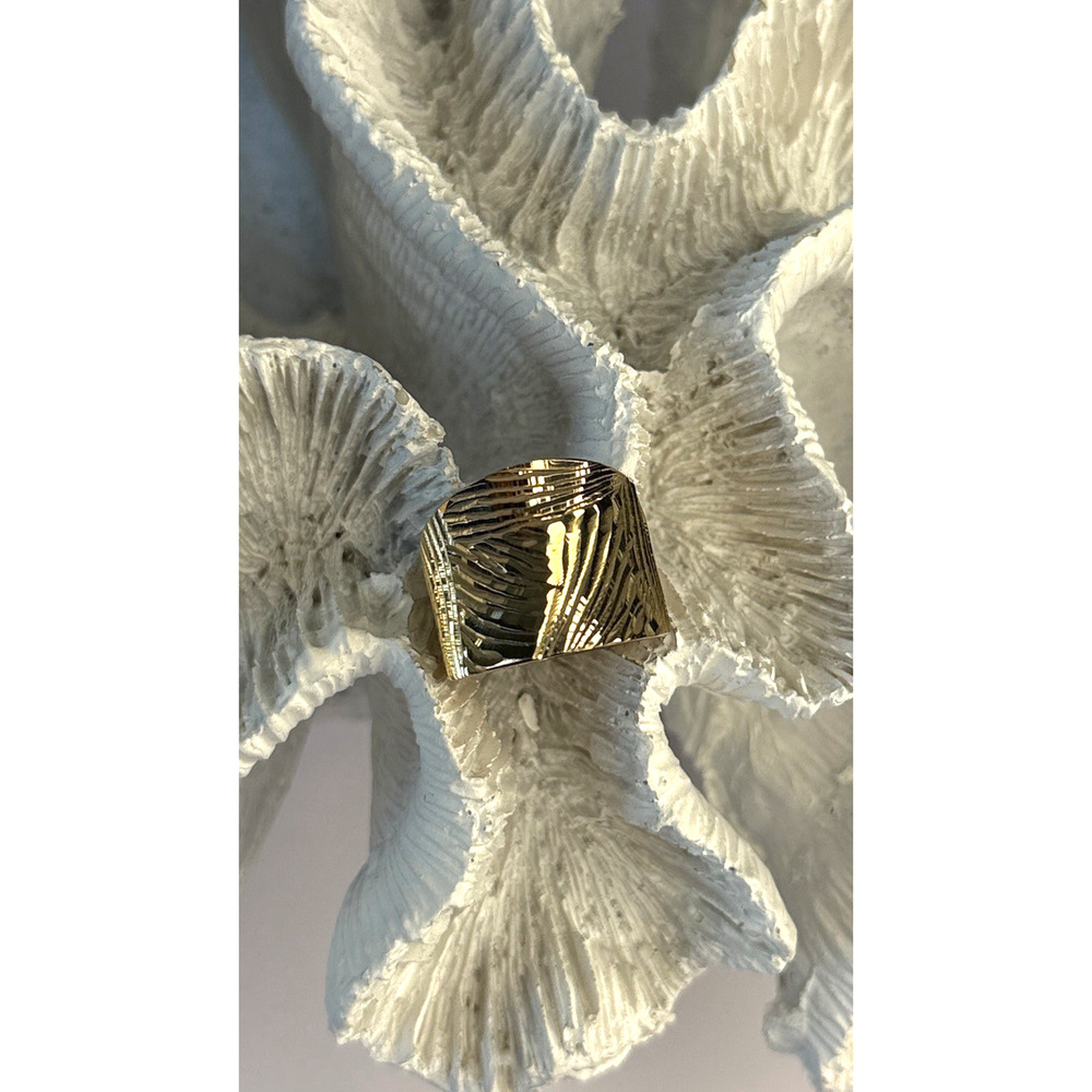 Elegant Italy Milor 925 Sterling Silver Gold Plated Ring Size 6